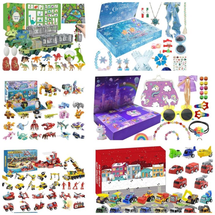 

BANYAK TEMA BLIND BOX 2024 Christmas Advent Calendar Gift Box for Girl Kids DIY Jewelry Hairpin Toy