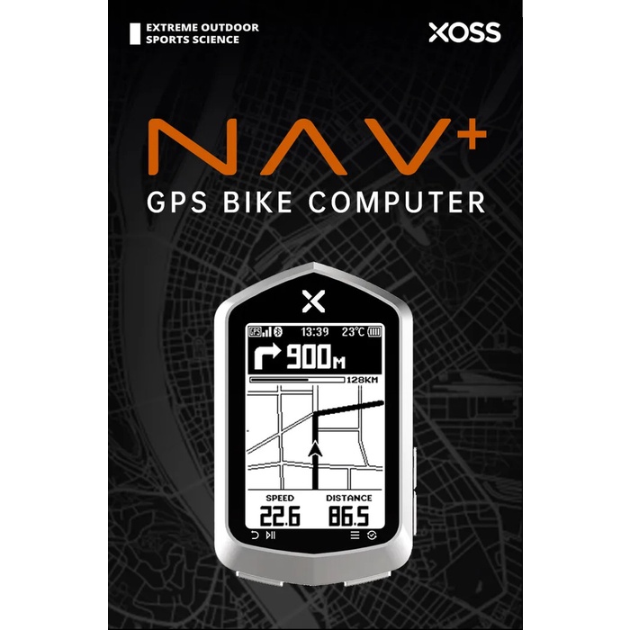 Paket Xoss Nav Plus Gps Speedometer Sepeda Built In Map Navigation