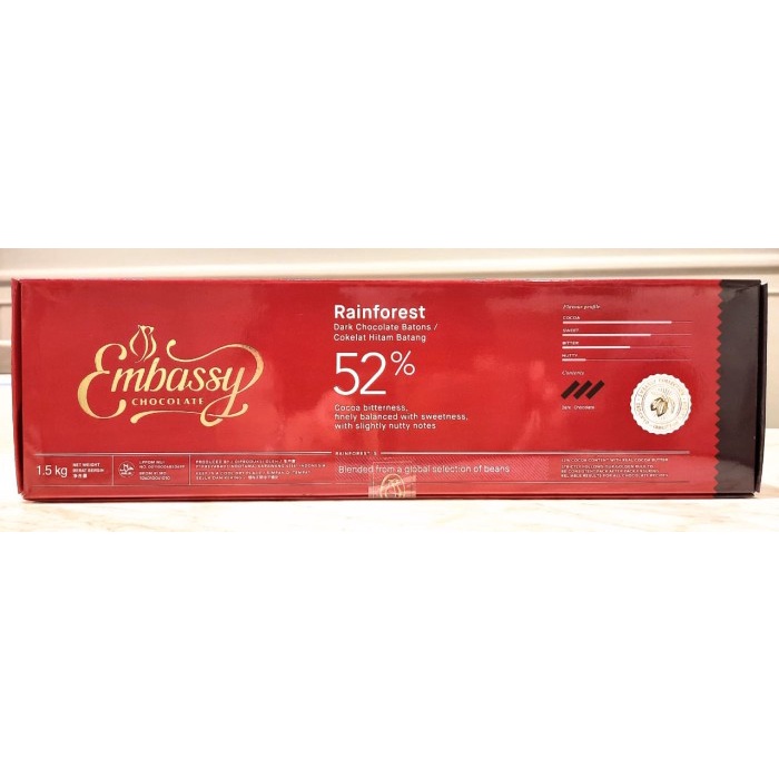 

EMBASSY COUVERTURE DARK STICK 52% 1,5 KG - TULIP COUVERTURE STICK 52% KODE 1031