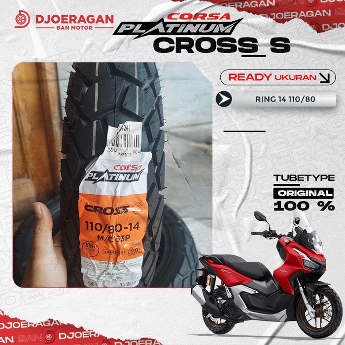 Ban Motor Ring 14 110/80 Corsa Cross S Platinum Tubeless Dual Purpose