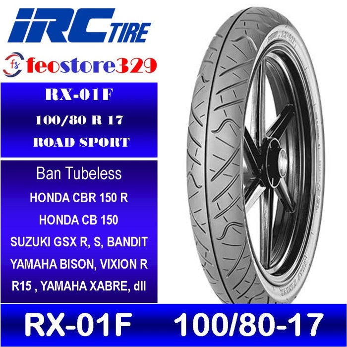 Ban Luar Tubles Irc 100/80 Ring 17 Ban Depan Motor Sport