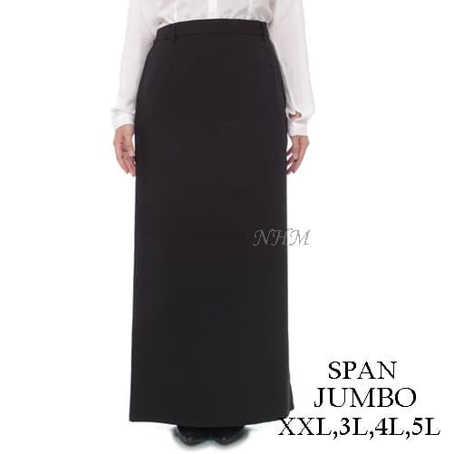 Rok Panjang Span Jumbo, Rok Kerja Hitam, Rok Kerja Panjang