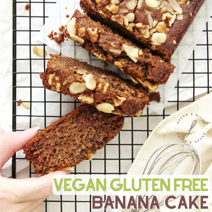 

BANANA BREAD VEGAN GLUTEN FREE (FULL LOAF) BANANA CAKE LOAF KODE 186