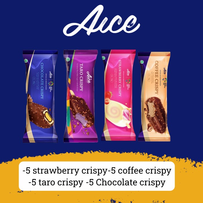 

AICE ICE CREAM PAKET CRISPY SERIES ISI 20 PCS KODE 560