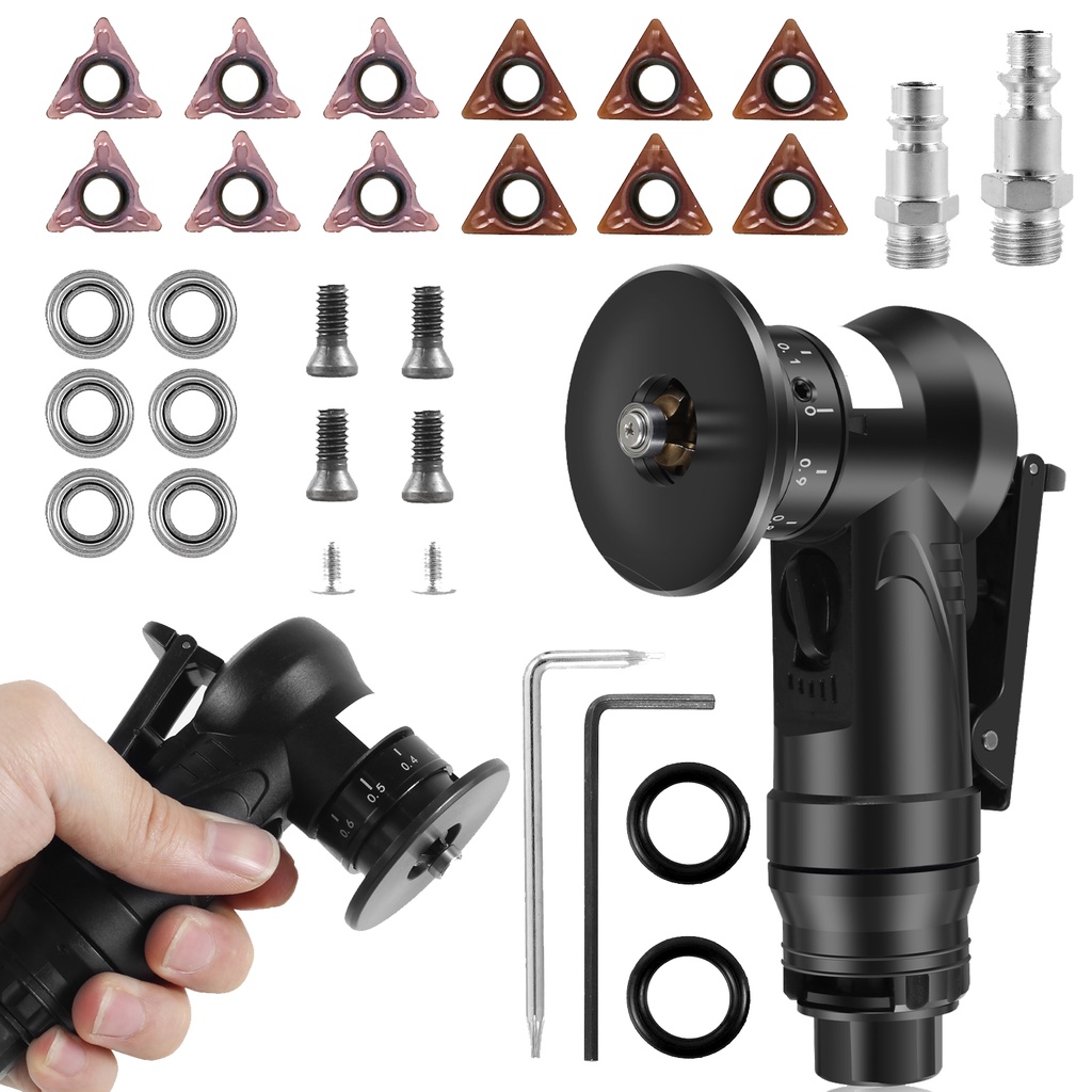 ALLEN Mini Pneumatic Chamfering Machine 30000 RPM Handheld Air Beveling Machine Trimming Machine 45°