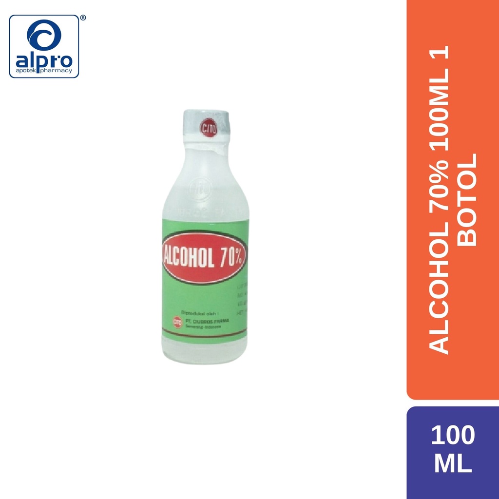 Alcohol 70% 100Ml 1 Botol/ Anti Infeksi Luka/Steril