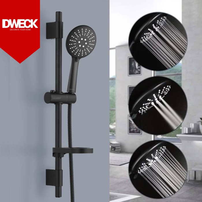 Paloma - Full Set Shower Tiang Black Luxury Original