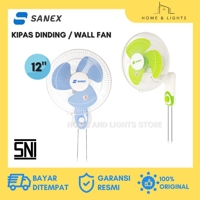 Lintang Elektrik - Kipas Angin Dinding Sanex Wall Fan 12"
