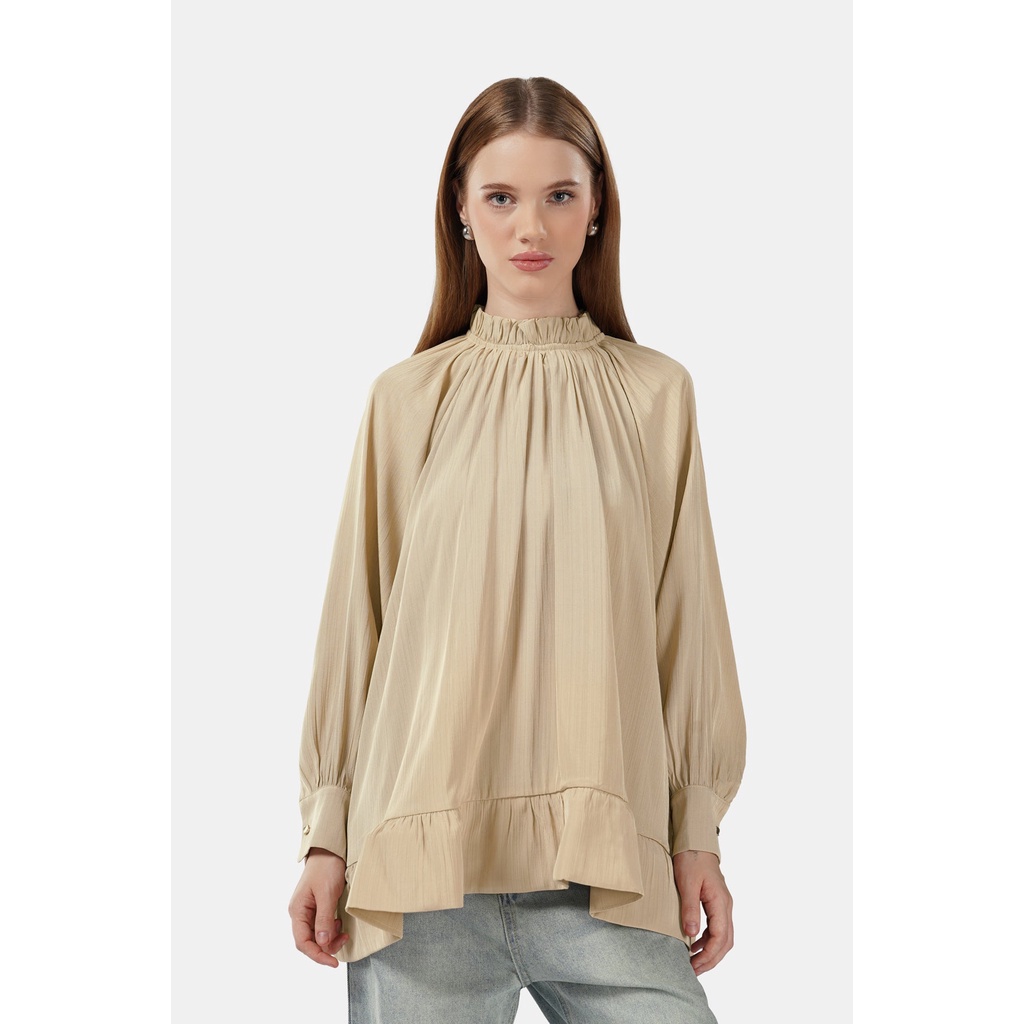 Benang Jarum - Joelle Ruffled Blouse - Cream