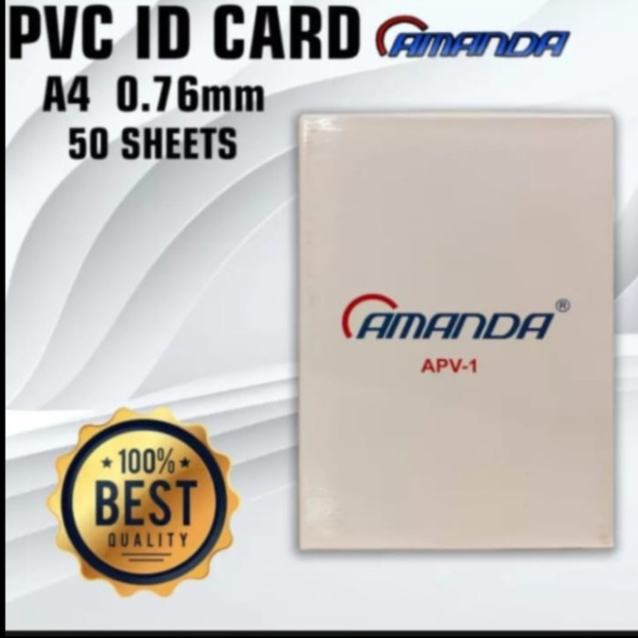 

Kertas PVC Bahan ID Card Instan 50 Sheet Merk Amanda