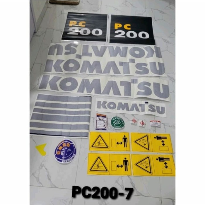 Stiker Alat Berat Komatsu Stiker Komatsu Pc200- 7 Stiker Excavator