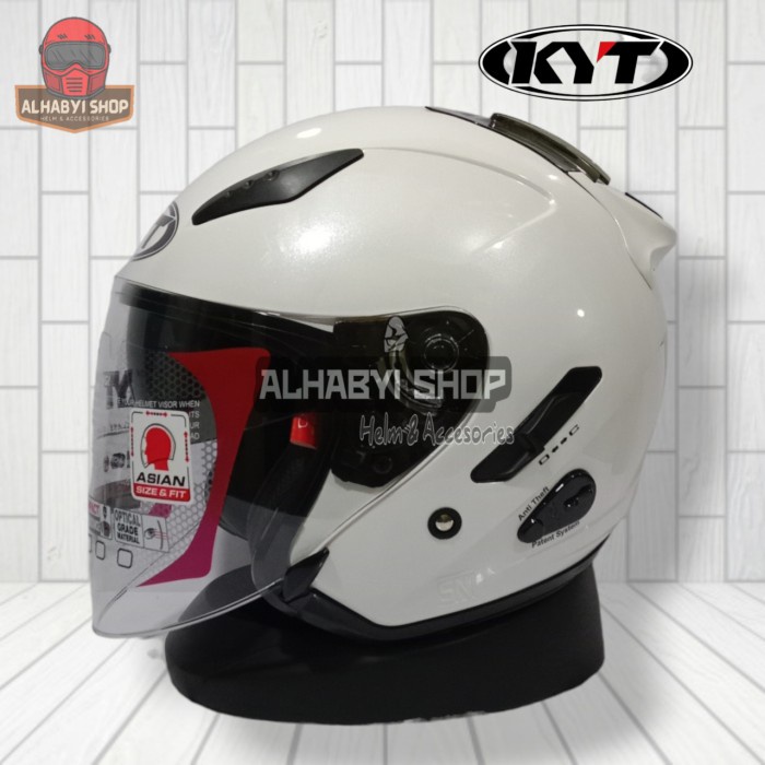 Helm Kyt Galaxy Flat R Solid White