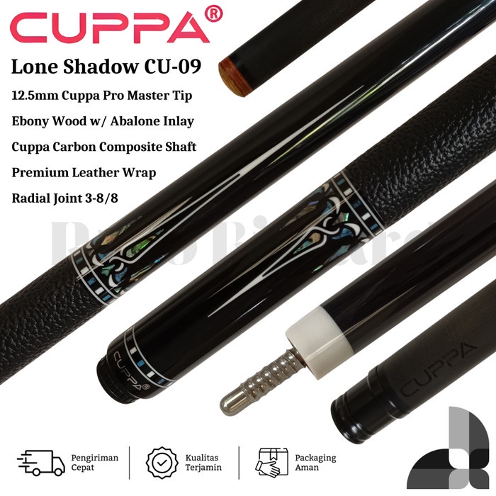 HOT SALE Cuppa Lone Shadow CU-09 Ebony Stick Billiard Premium - Ryto BL