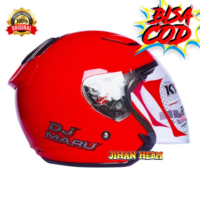 Helm / Helm Dewasa /Helm Kyt Dj Maru Fire Red/Merah Original