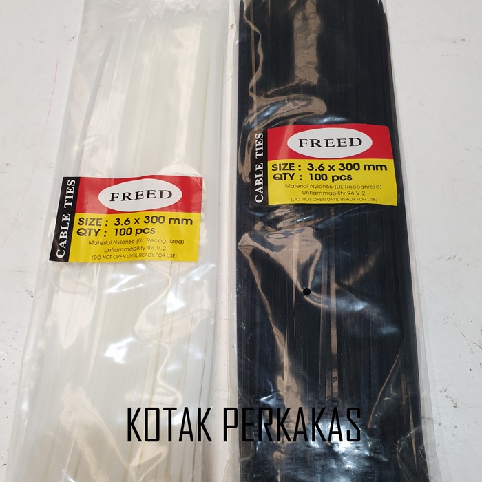 

Kabel Tis/Nylon Cable Ties/Kabel Tis 30 cm hitam & Bening per1000 Kode 286