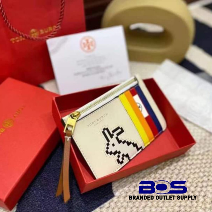 

DOMPET Card Holder White Rabbit Top Zip Card Case New Edition Kode 533