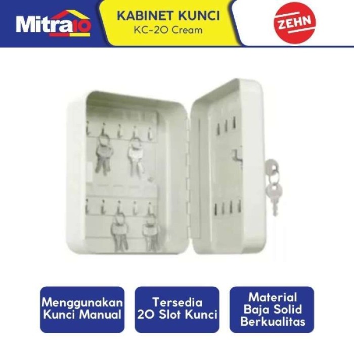 

TERBARU Zehn Kc-20 200X160X80 Cream Key Cabinet tempat Penyimpan Kotak Kunci HOT SALE!
