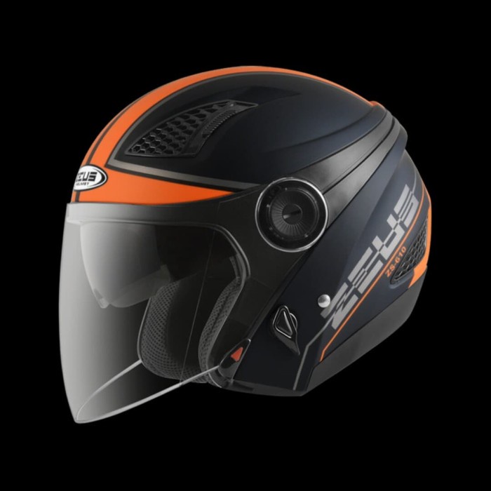 Helm Half Face Zeus 610 Matte Orange 0017 Red