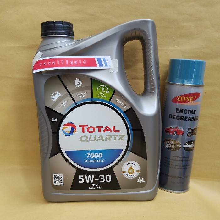 Oli Total Quartz 7000 Future Gf5 5W30 4 Liter Free Engine Degreaser