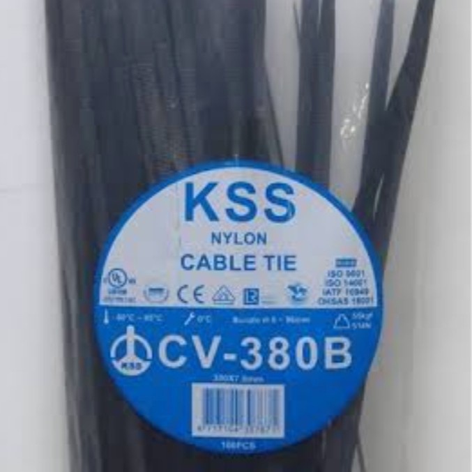 

KSSKabelTies380mmCV380/InsulockTiepanjang380mm tebal 7,6mmisi100pc Kode 934