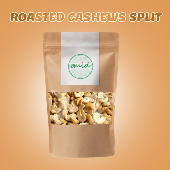 

Sale Terbatas 500Gr Cashew Split Roasted ( Kacang Mede Belah Panggang ) Aman