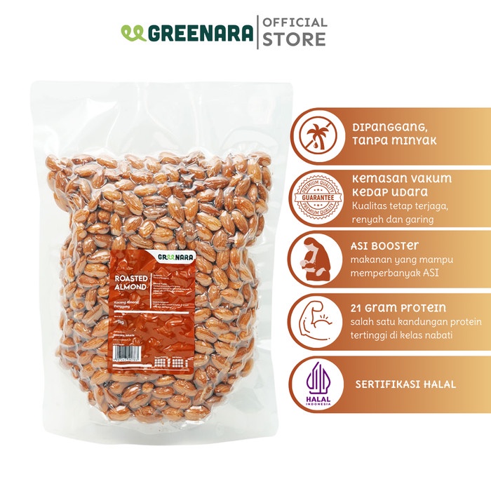 

Promo Terbatas Kacang Almond Panggang 1Kg / Roasted Almond Aman
