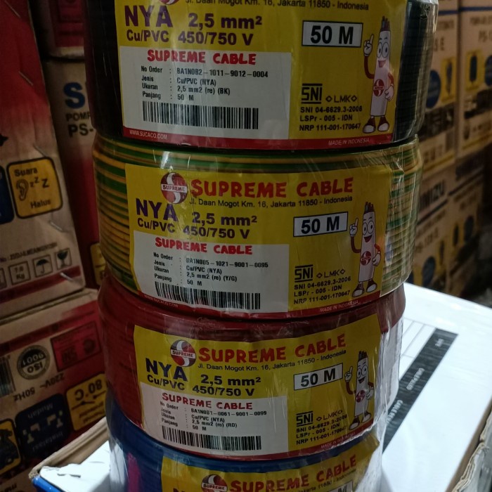 KABEL SUPREME NYA 2,5MM / KABEL TUNGGAL NYA 2,5MM 50 METER