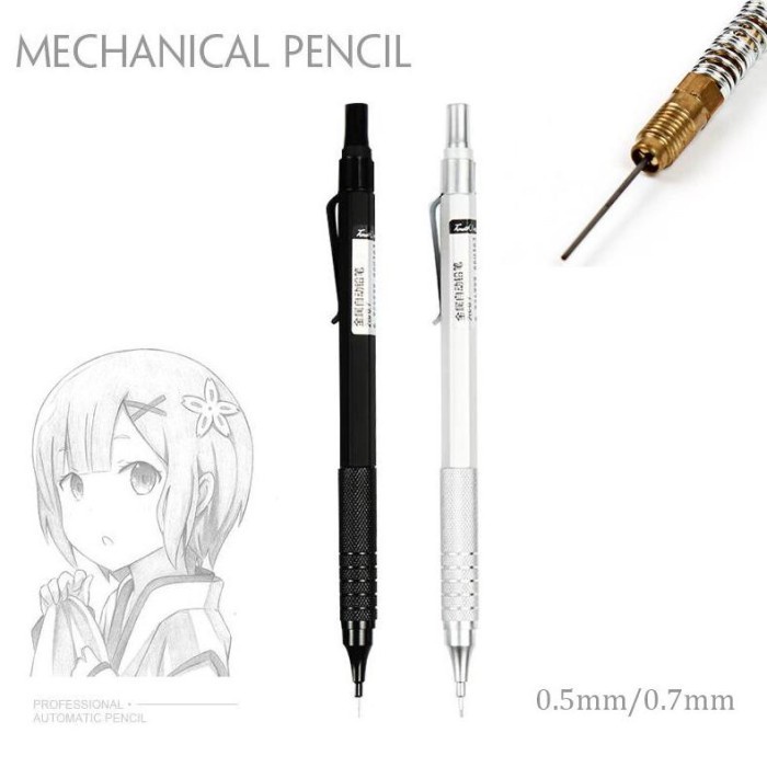 

BIG SALE READY PENSIL MEKANIK 0.5MM BAHAN METAL UNTUK SEKOLAH / KANTOR STOCK