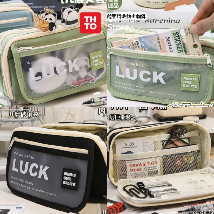 

BERGARANSI THTO Tas Tempat Pensil Case Pouch Anak Sekolah Frost Transparan Kapasitas Besar A151
