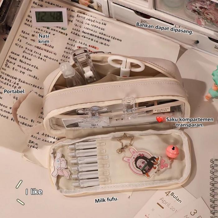 

TERBATAS Gaya sederhana gaya Korea Kapasitas Besar Kotak Pensil Tempat Pensil Siswa Sekolah Dasar