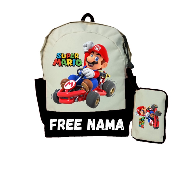 

NEW as Anak Tas Ransel Gambar Super mario Tas Anak Sekolah dan Tempat Pensil Bisa Custom Gambar Tas