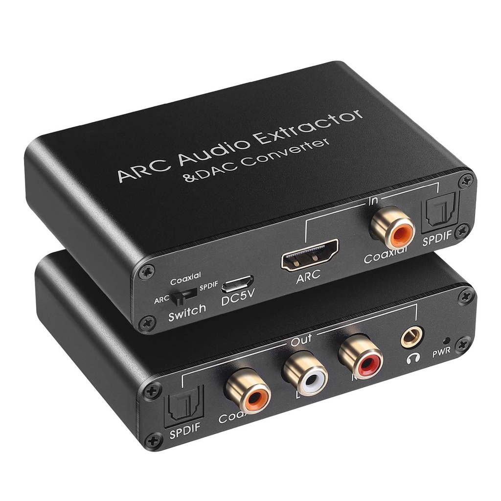 LIM Audio Extractor 192KHz DAC Converter ARC Audio Extractor Support Digital HDMI-Compatible Audio t