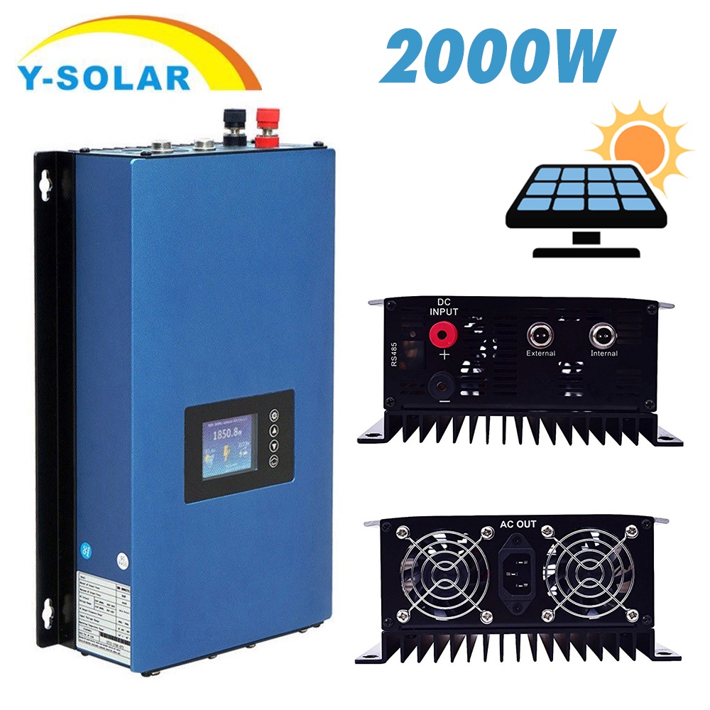 MONC 2000W Solar Grid Tie Inverter LCD Display With Limiter 2000 Watt SUN2000GTIL2 230VAC Pure Sine 