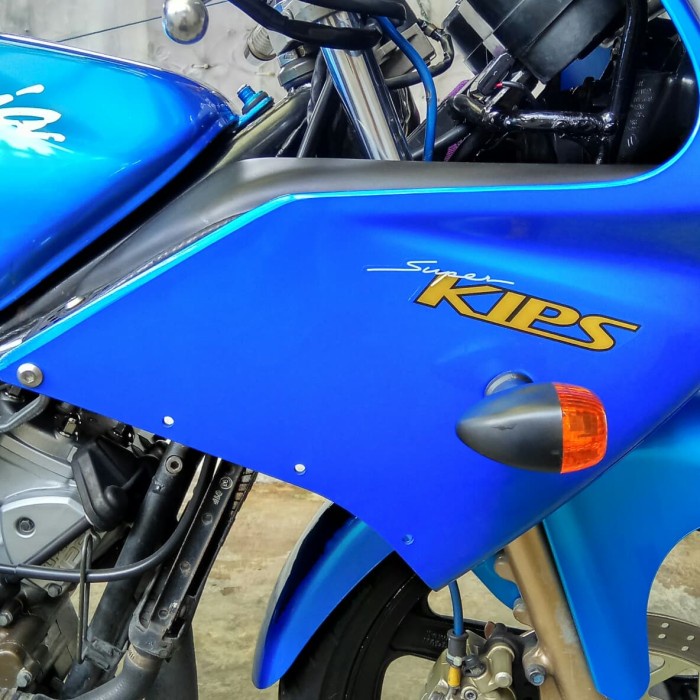New  Stiker/Striping Kawasaki Ninja RR Old 150 2Tak warna biru original.