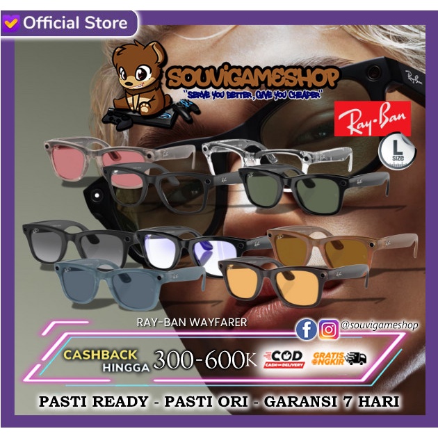 PROMO Kacamata Pintar Ray-Ban Meta Smart Glasses RayBan Wayfarer Large