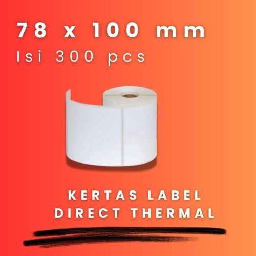 

DT 78 X 100 - 1" @300 - 1 Line CORE 1 INCH 78X100MM 78 X 100 MM 7.8X10 CM 7.8 X 10 CM BARCODE LABEL THERMAL STICKER STIKER DT 300 PCS