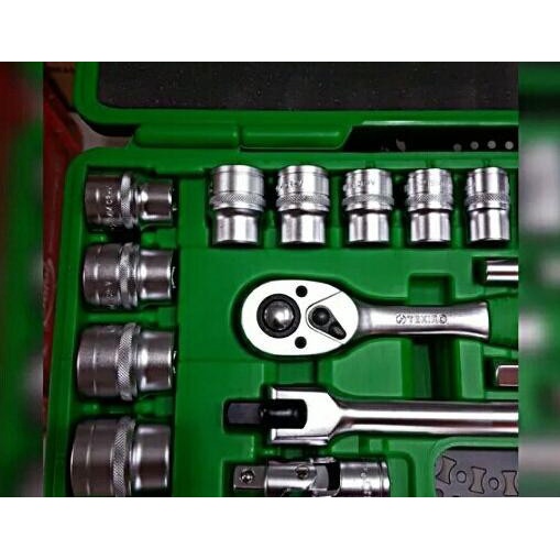 Kunci Sok Rachet Set Tekiro 24 Pcs Tool Box Besar Full Set 8 - 32 Mm