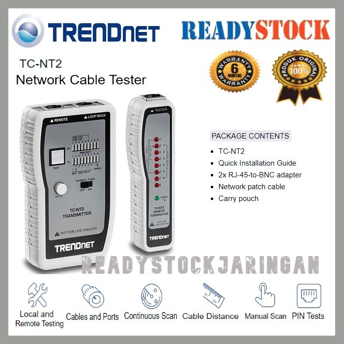 Trendnet Tc-Nt2 Kable Lan Tester Lan Kabel Tester Lan Cable Tester