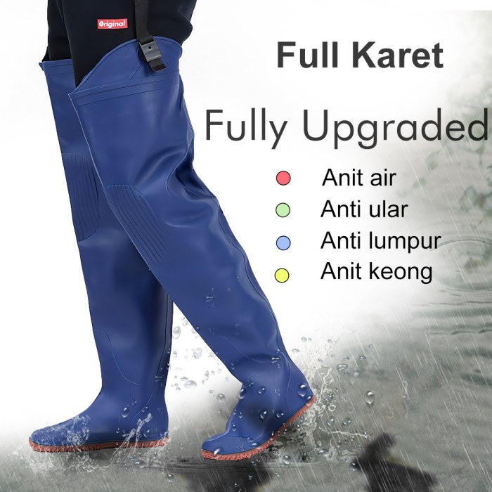 Sepatu Boots Celana Petani Sawah Panjang Full Karet Anti Air