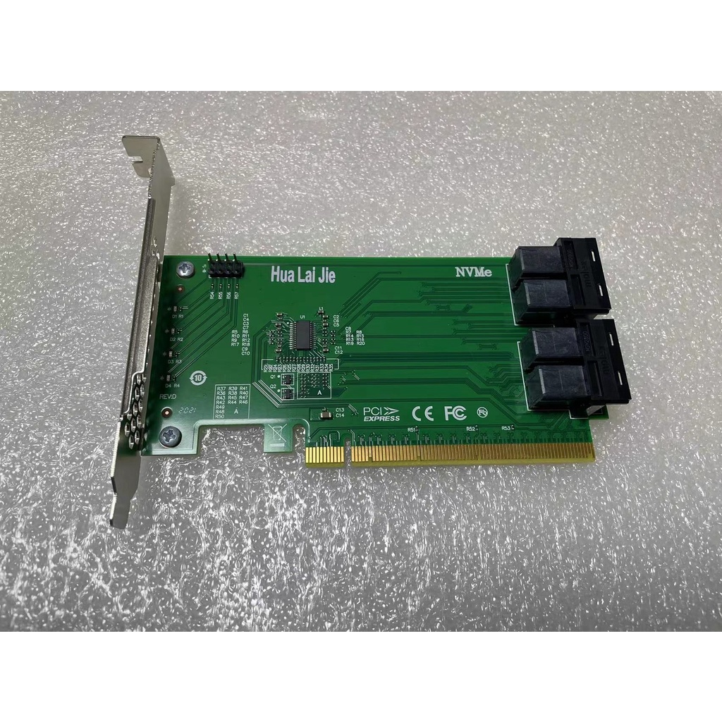 ARTA U.2 NVMe SSD SFF8643 to SFF-8639 NVMe U.2 with Cable PCIe x16 Quad Port Adapter