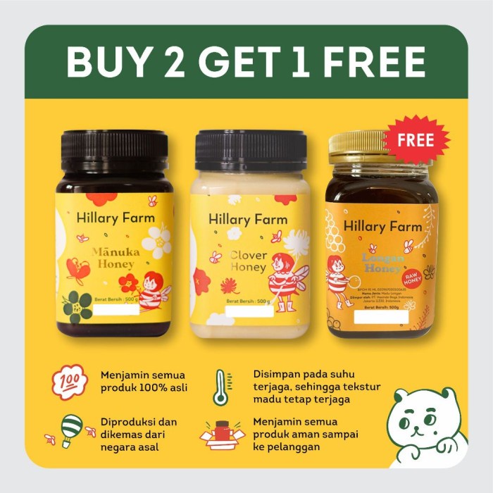 

Promo Terbatas Manuka Honey, Clover Honey Free Madu Aman