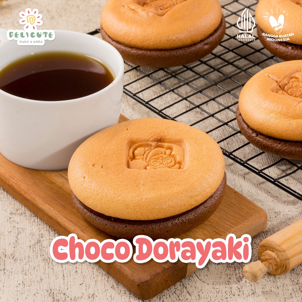 

CHOCO DORAYAKI DELICUTE - ISI 6 SET (DOUBLE CAKE DENGAN FILLING CHOCOLATE)