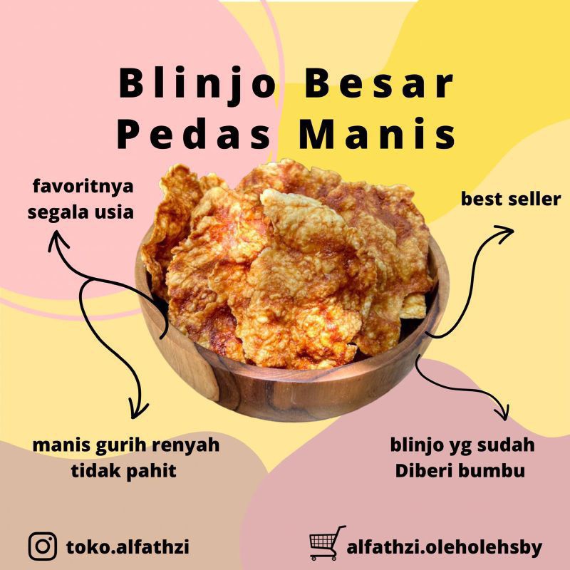 

OLEH-OLEH SURABAYA MLINJO PEDAS MANIS BESAR 250GR