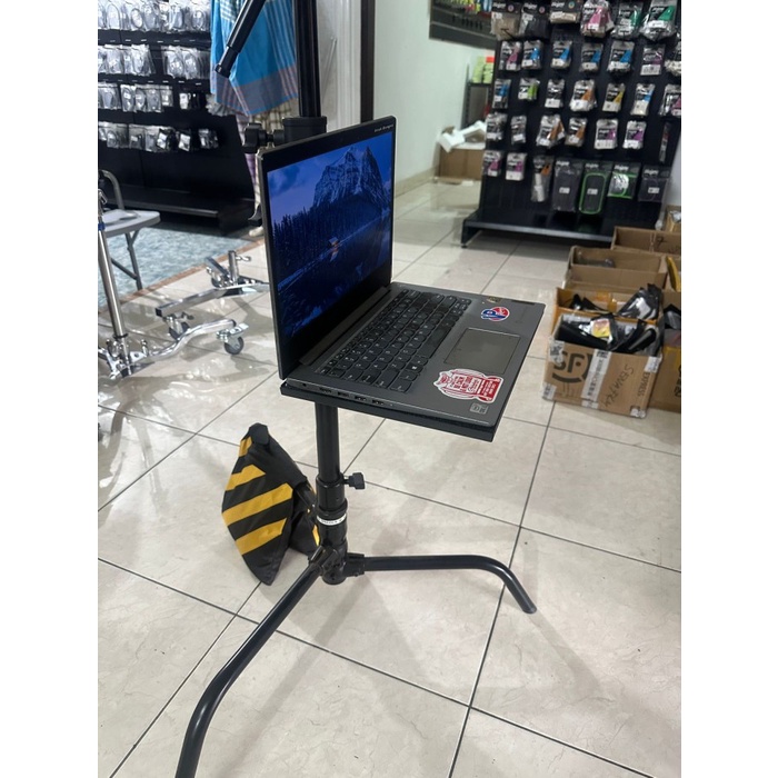 

Small Laptop Notebook Tray Holder Platform Pallet For Stand With Tube Clips