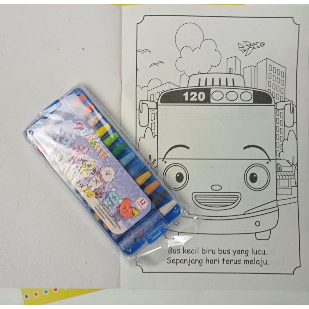 Trending Saat Ini !!! Paket Ulang Tahun Buku Mewarnai Karakter Animasi Dan Crayon