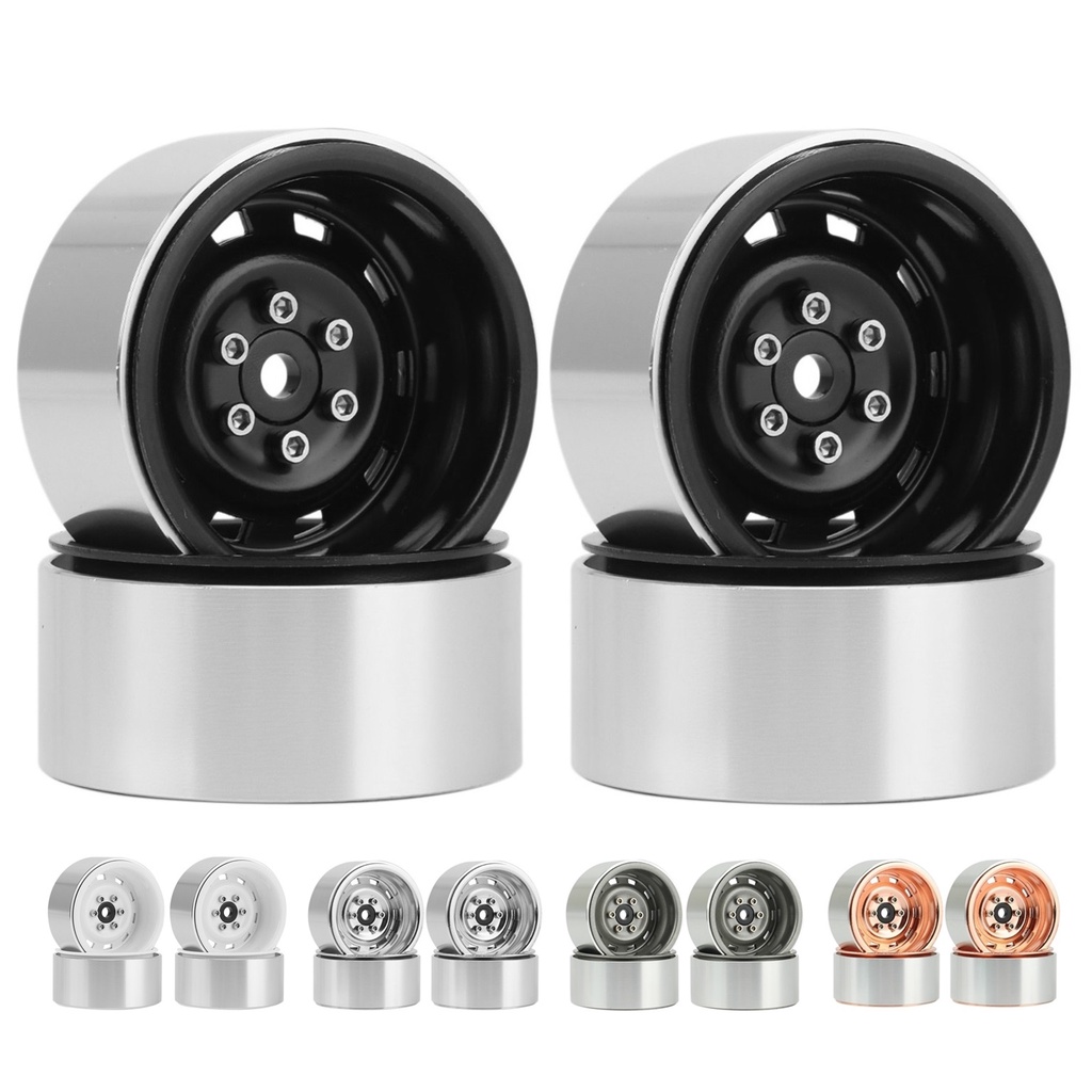 KYOMA Deep Dish 1.9 Inch Metal Beadlock Wheel Hub Rim for 1/10 RC Crawler Axial SCX10 II III 90046 A