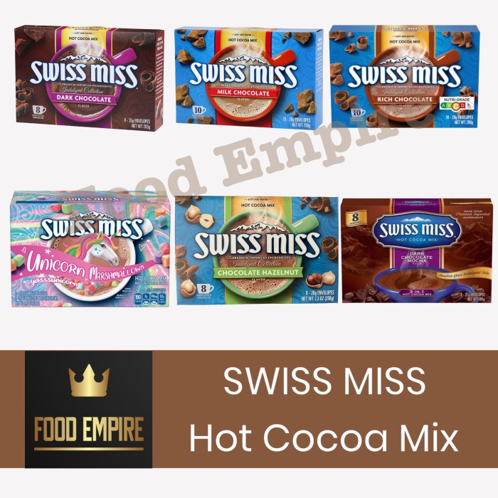 

SWISS MISS Hot Cocoa Mix 3 in 1 Milk Chocolate Powder