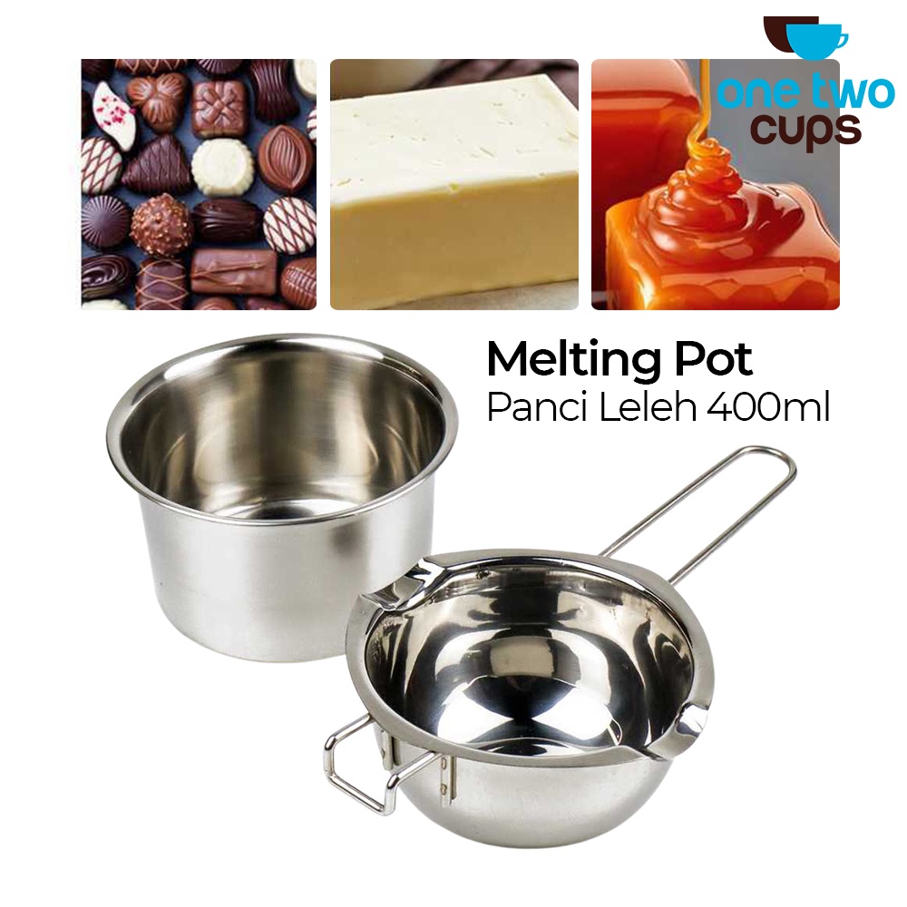 

One Two Cups Panci Leleh Coklat Keju 2in1 Melting Chocolate Pot 400ml - JS33