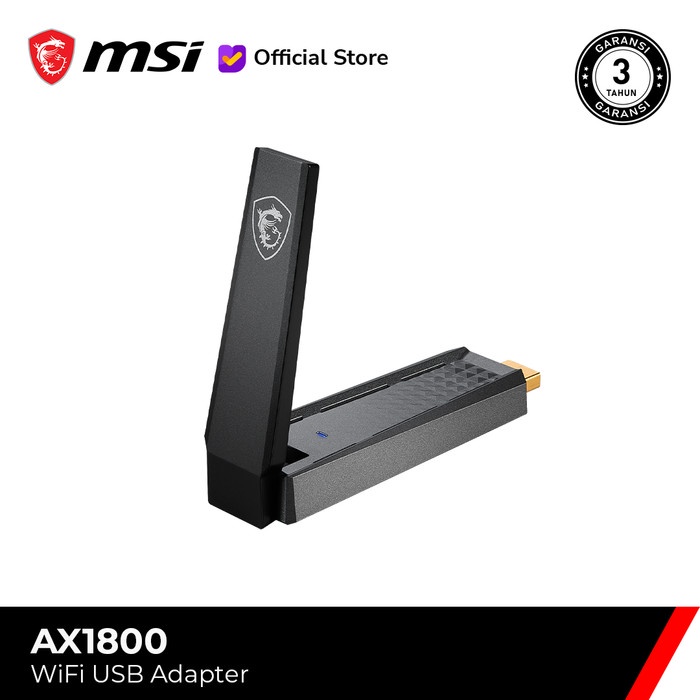 MSI AX1800 WiFi USB Adapter [2.4GHz, 5GHz]