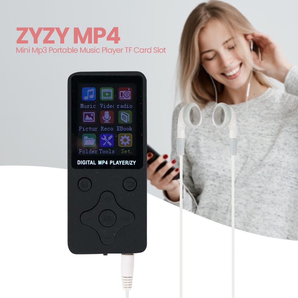 ZYZY MP4 Player Mini Mp3 Portable Music Player TF Card Slot